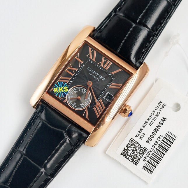 TANK MC SECOND TIME ROSE GOLD CASE LEATHER