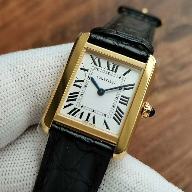 TANK LOUIS QUARTZ GOLD CASE