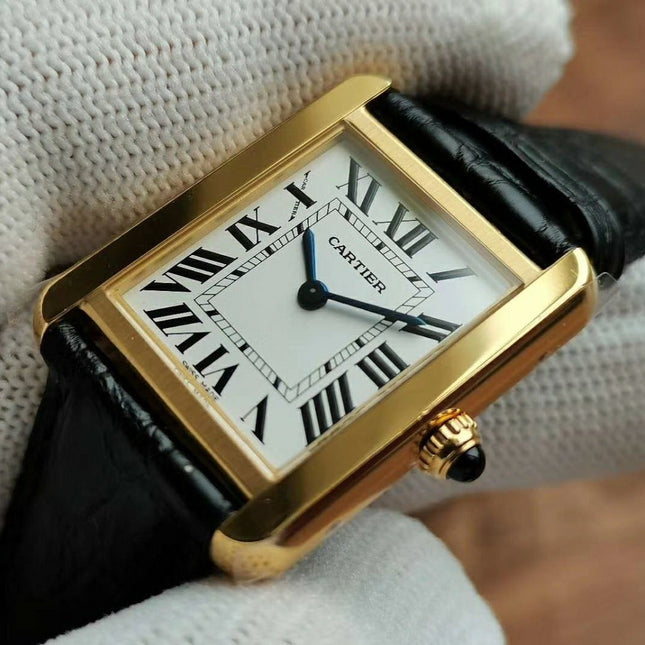 TANK LOUIS QUARTZ GOLD CASE