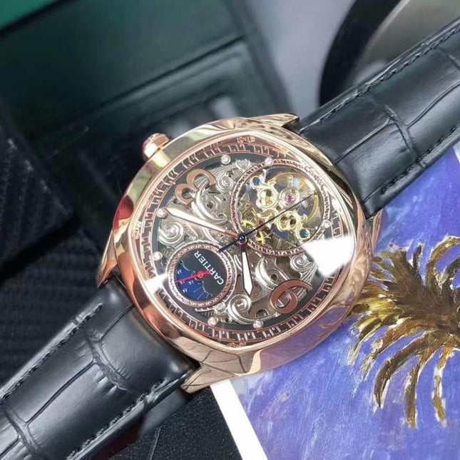 DRIVE DE CARTIE ROSE GOLD CASE SKELETON 43MM