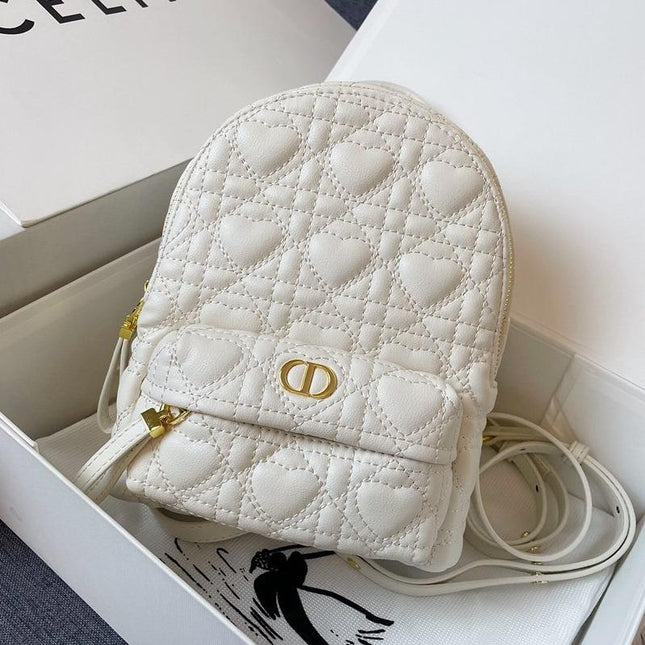 SMALL BACKPACK WHITE CANNAGE LAMBSKIN