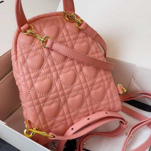 SMALL BACKPACK PINK CANNAGE LAMBSKIN