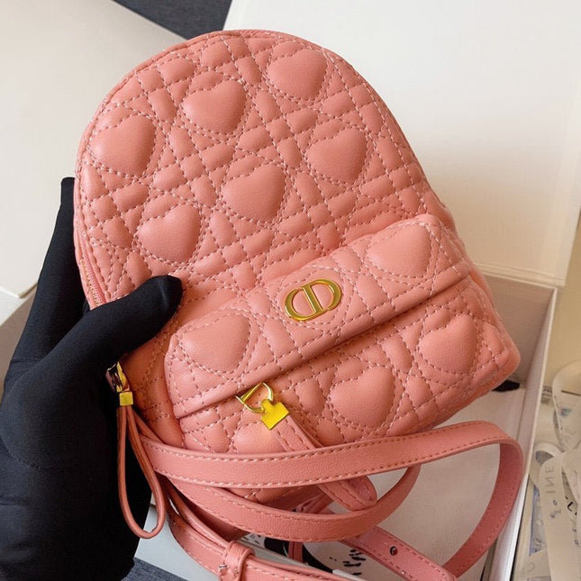 SMALL BACKPACK PINK CANNAGE LAMBSKIN