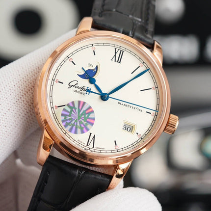 SENATOR PANAROMA MOONPHASE ROSE GOLD WHITE DIAL