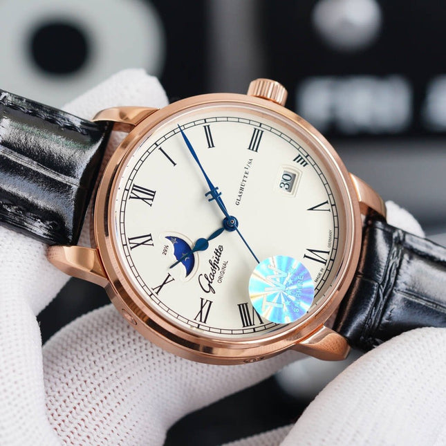 SENATOR PANAROMA MOONPHASE ROSE GOLD WHITE DIAL