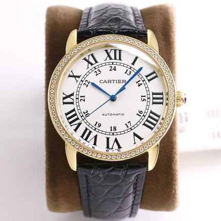 RONDE SOLO DE CARTIE WHITE DIAL DIAMOND BEZEL