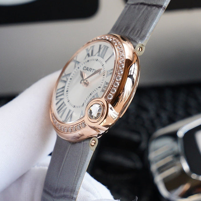 BALLON BLANC 33MM AUTOMATIC ROSE GOLD ARABIC NUMERALS