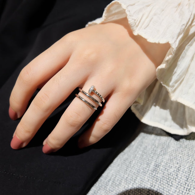 JUSTE RING 1.8MM SILVER DOUBLE ROW