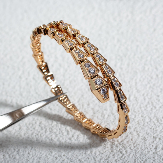 SERPENTI BRACELET 3.8MM PINK GOLD DIAMOND