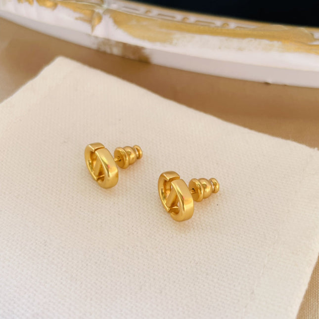 PETIT CD STUD EARRINGS GOLD