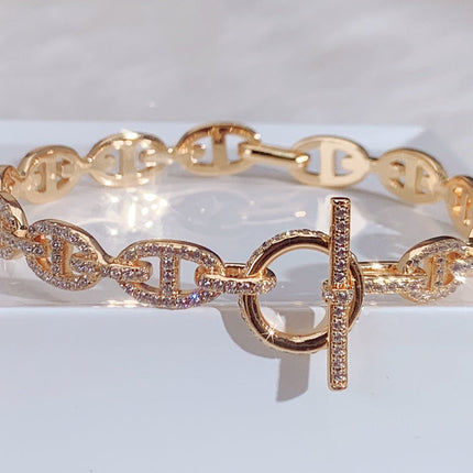 CHAINE BRACELET PINK GOLD DIAMOND