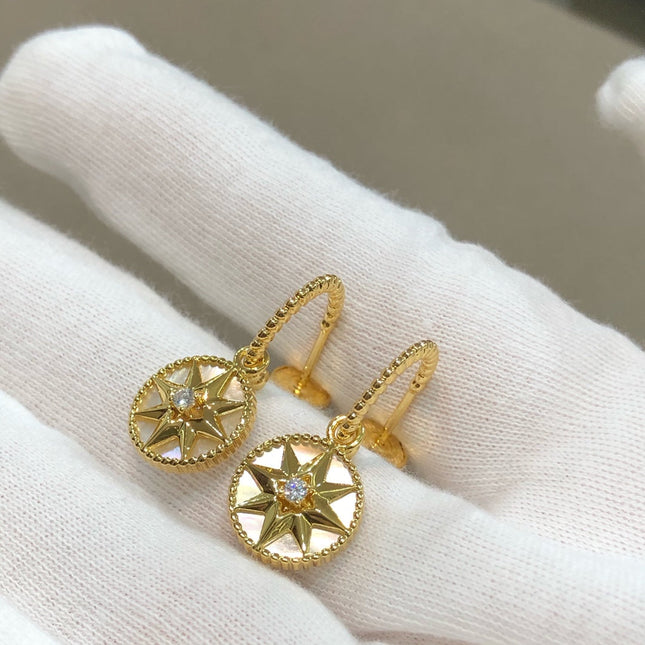 LUCKY STAR GOLD MOP EARRINGS