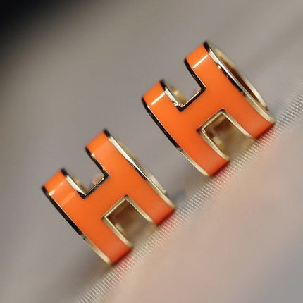 MINI POP H EARRINGS ORANGE