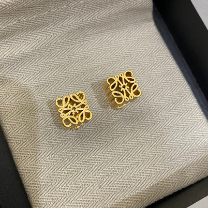 ANAGRAM GOLD STUD EARRINGS