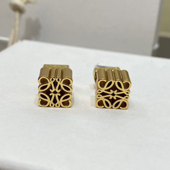 ANAGRAM GOLD STUD EARRINGS