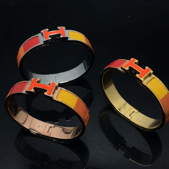 H BRACELET ORANGE RAINBOW CERAMIC