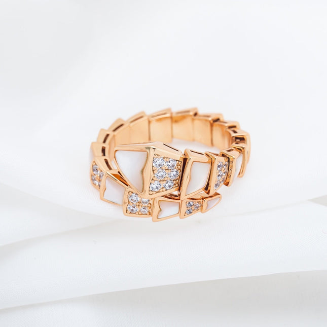 SERPENTI RING PINK GOLD DIAMOND MOP