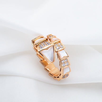 SERPENTI RING PINK GOLD DIAMOND MOP