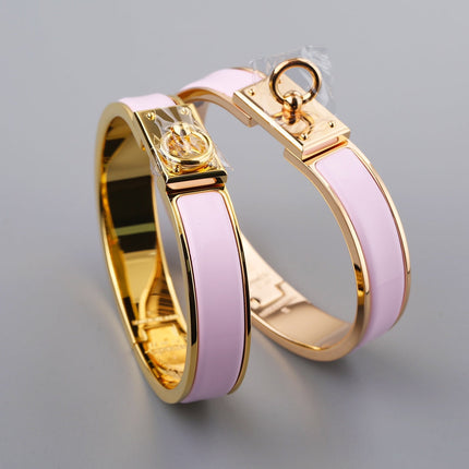 H RING LOCK BRACELET 12MM LIGHT PINK