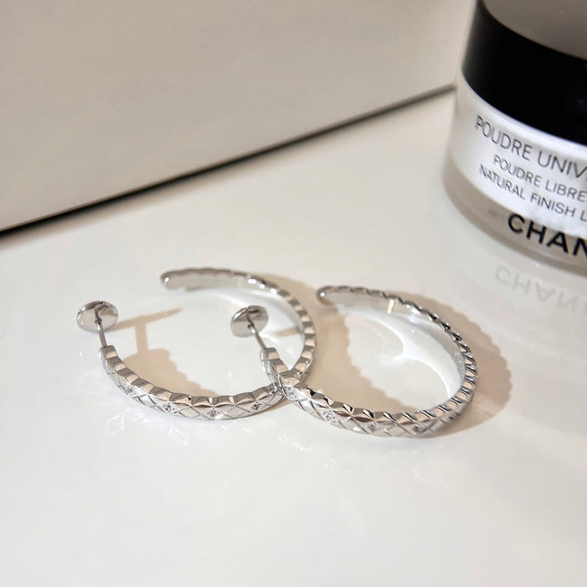 CRUSH DIAMOND HOOP EARRINGS