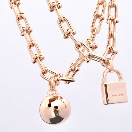 HARDWEAR PINK GOLD WRAP NECKLACE