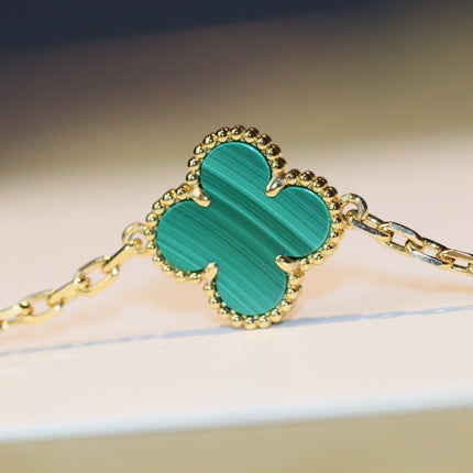 CLOVER 20 MOTIFS MALACHITE GOLD