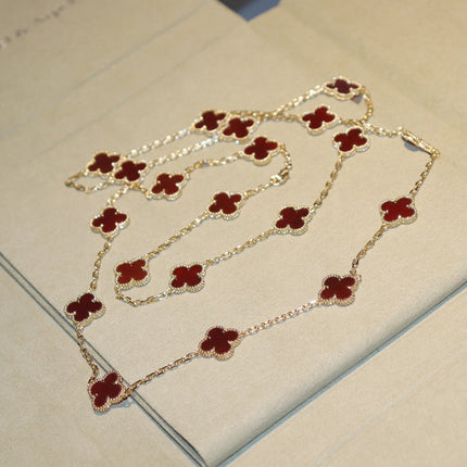 CLOVER 20 MOTIFS CARNELIAN GOLD