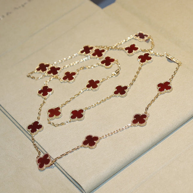 CLOVER 20 MOTIFS CARNELIAN GOLD