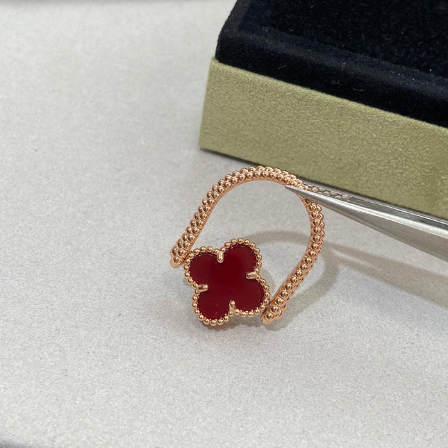 CLOVER RIVERSIBLE PINK GOLD RING