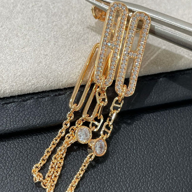 CHAINE CHAOS DIAMOND DROP EARRINGS