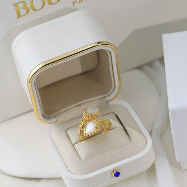 BOHEME MOP 2 MOTIF GOLD RING