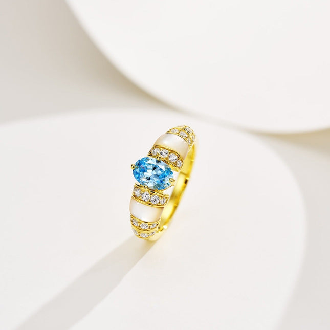 PARAIBA GOLD DIAMOND RING