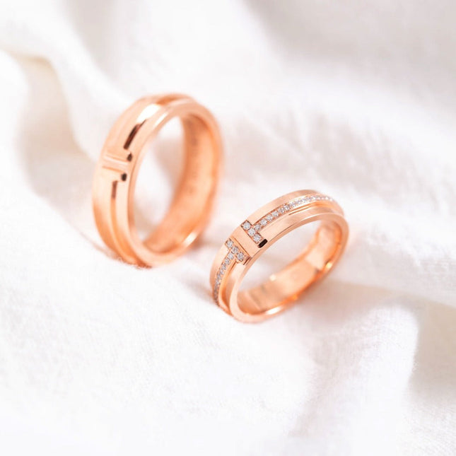 T PINK GOLD RING