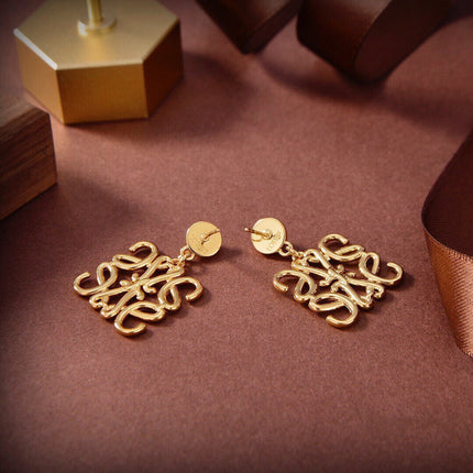 LARGE ANAGRAM MOP GOLD EARRINGS