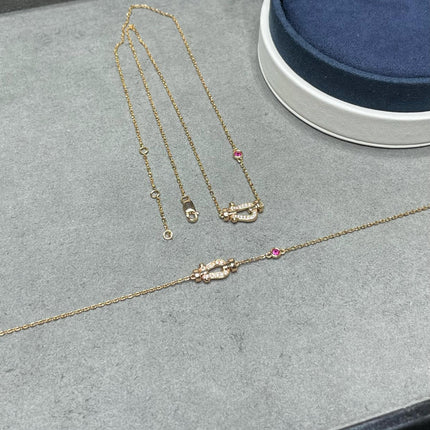 FORCE 10 DIAMOND PINK GOLD NECKLACE