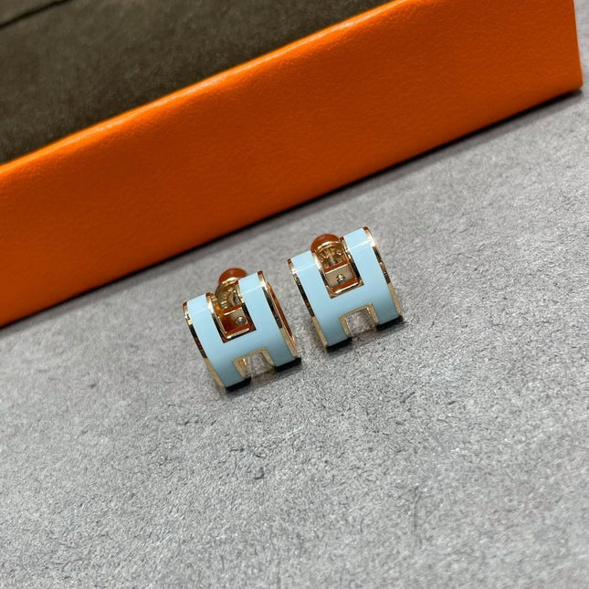 POP H SKY BLUE STUD EARRINGS