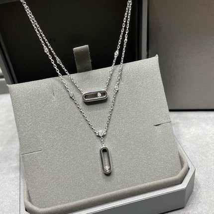 MOVE UNO 2 ROW DIAMOND NECKLACE