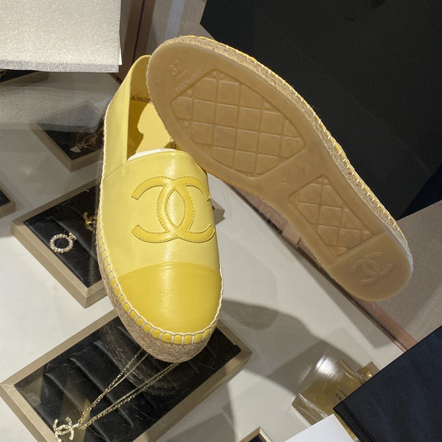 ESPADRILLES YELLOW LAMBSKIN