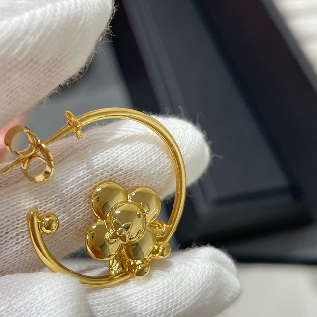 LV VIENVIEN GOLD HOOP EARRINGS