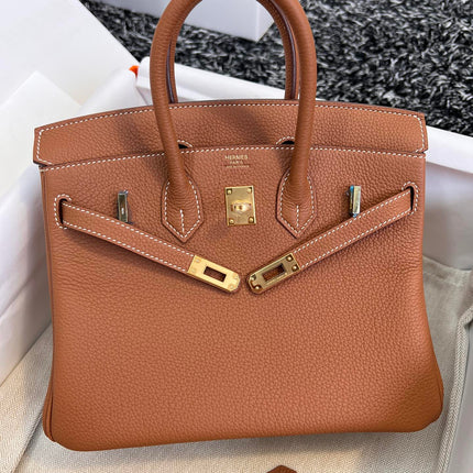 HM BIRKIN 25CM GOLD TOGO LEATHER GOLD HARDWARE