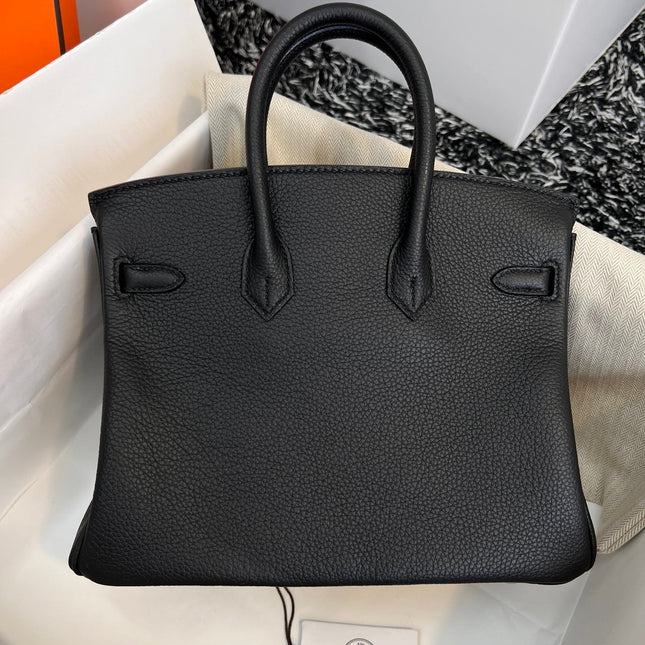 HM BIRKIN 25CM BLACK TOGO LEATHER SILVER HARDWARE