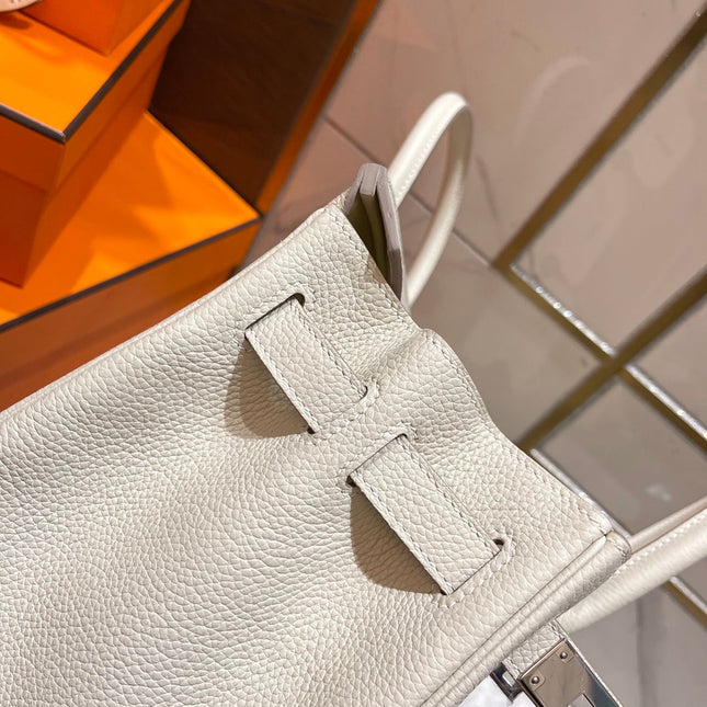 HM BIRKIN 30CM WHITE TOGO LEATHER SILVER HARDWARE