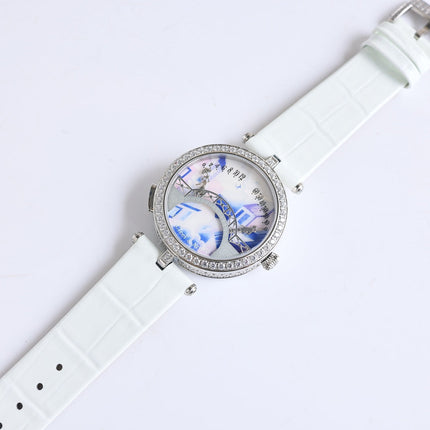 LADY ARPELS LOVER BRIDGE WHITE DIAL WHITE STRAP