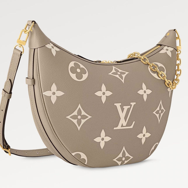 LOOP HOBO 38 BICOLOR MONOGRAM EMPREINTE LEATHER GOLD HARDWARE