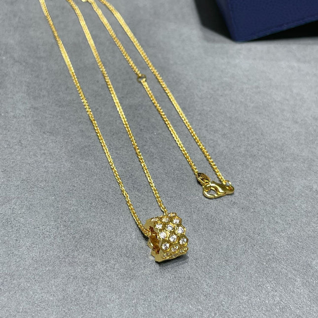 BEE LOVE DIAMOND PAVED 3 ROW NECKLACE