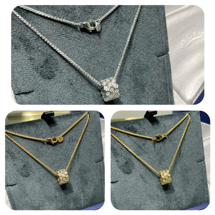 BEE LOVE DIAMOND PAVED 3 ROW NECKLACE