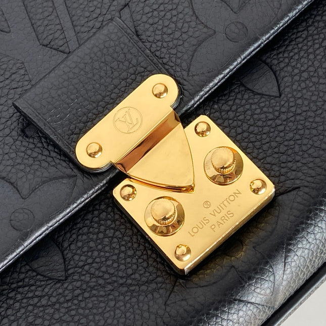 MADELEINE BLACK MONOGRAM EMPREINTE LEATHER