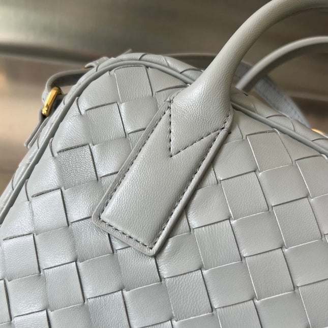 BV GETAWAY SMALL 23CM GREY LAMBSKIN