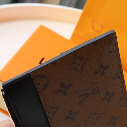 LV SLIM PURSE MONOGRAM REVERSE CANVAS 20CM