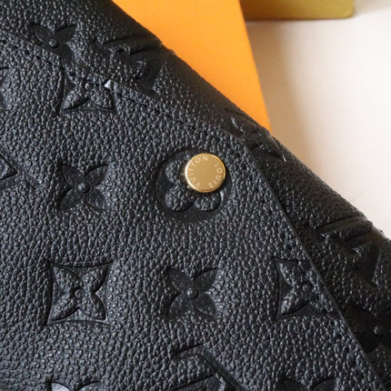 SARAH WALLET BLACK MONOGRAM EMPREINTE 19CM